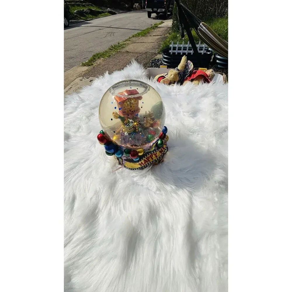 Radko‎ 2001 New Year Musical Snow Globe Huge Oversized